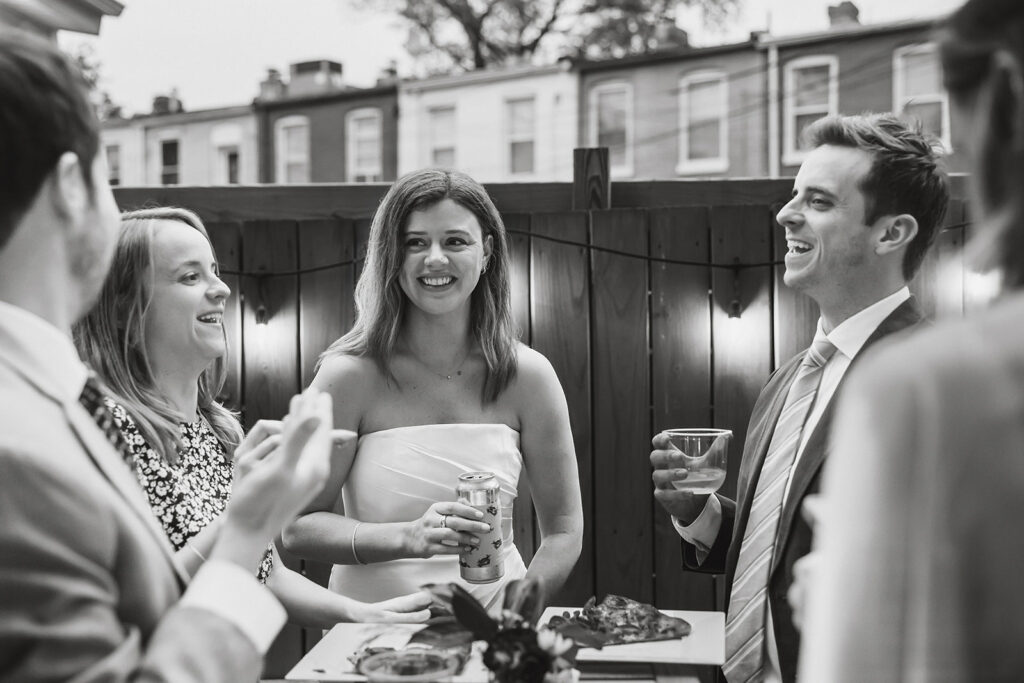 backyard micro wedding reception