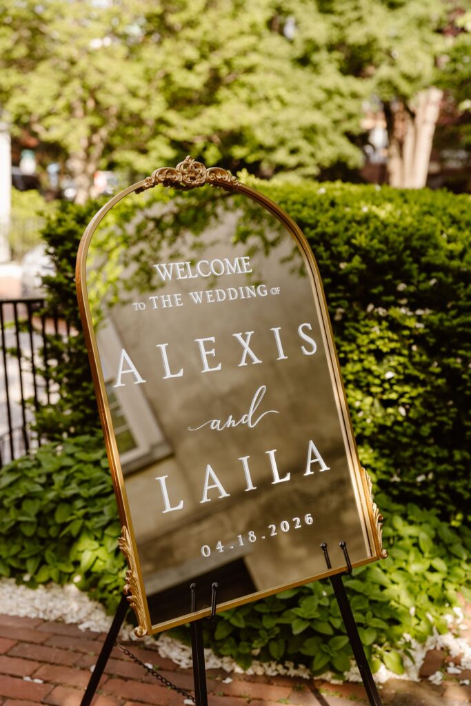 wedding signage at carlyle house