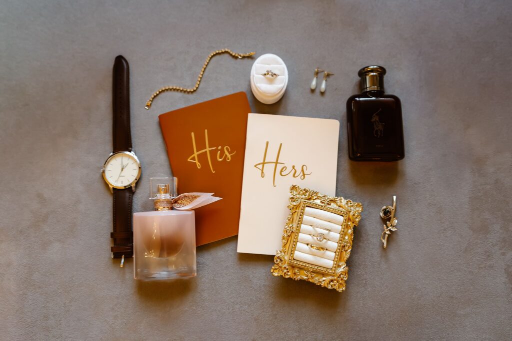 elopement detail flatlay