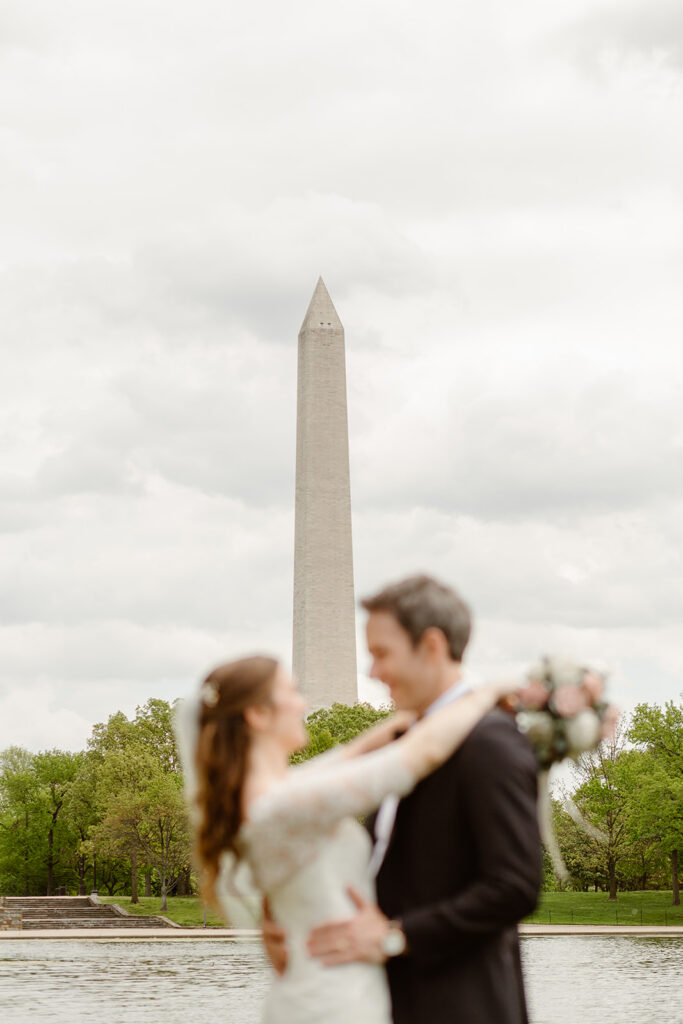 elopement couple at the national mall in washington dc